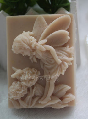 食品级硅胶模/手工皂模具/香皂皂模/蜡烛模具/皂模花仙子与蜜蜂