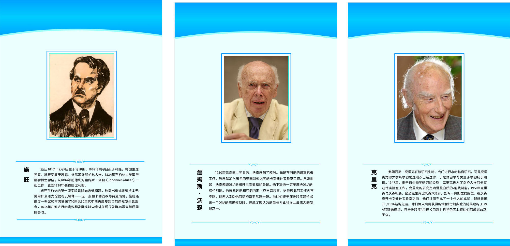 124素材挂画海报展板97科学家简介生物学家5