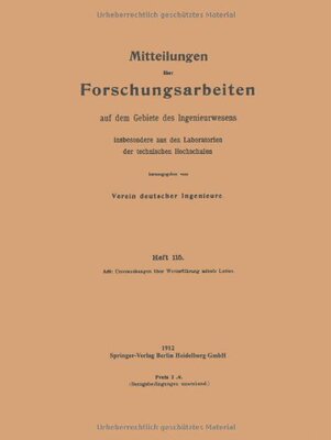 【预订】Mitteilungen Uber Forschungsarbeiten...