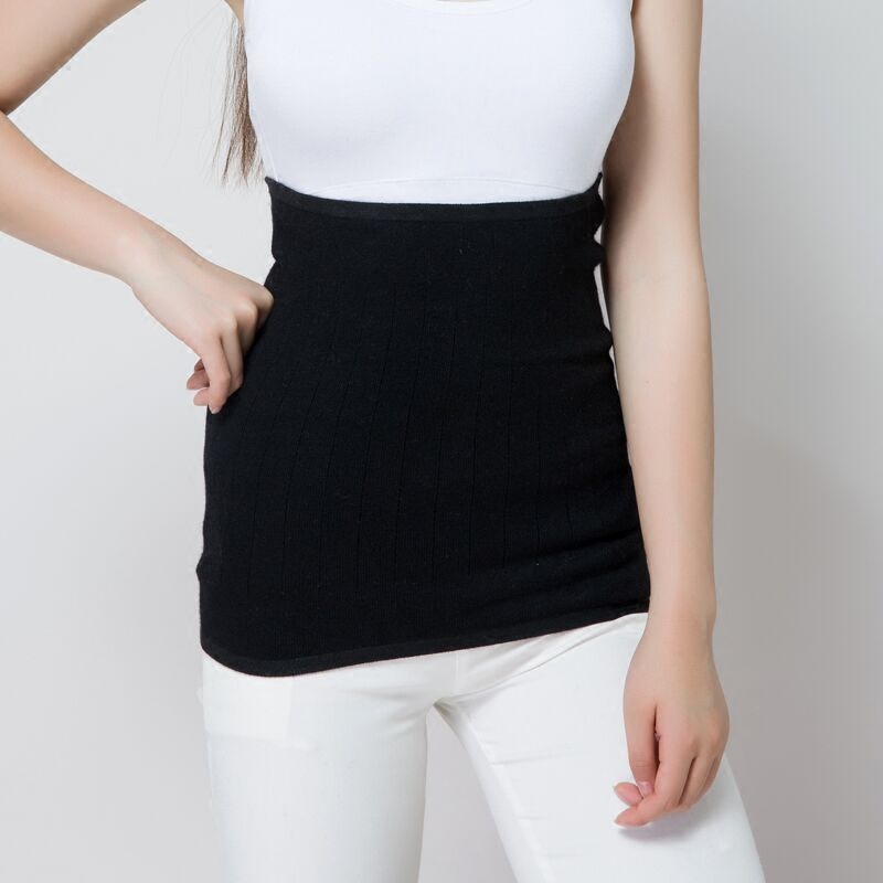 秋冬羊毛护腰带针织保暖女士老人弹力腰围薄厚款腰腹部防寒暖肚子