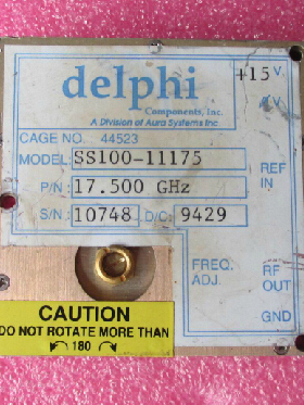 美国delphi SS100-11175 17.5GHz 15V SMA 频综 微波锁相环振荡器