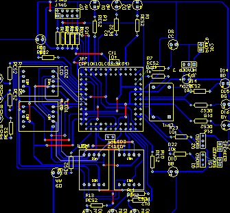 EPF10K10LC84-4 FPGA交通灯原理图PCB EPF10K LED数码管 S8050