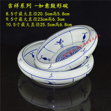 Цвет Underglaze Синий и белый ручная живопись барабанная керамика Ruyi Bowl ...