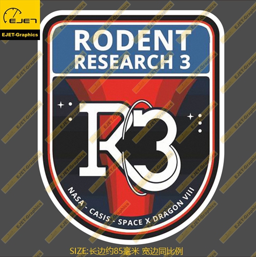 SpaceX Rodent Research 3任务徽章个性贴纸车贴旅行箱贴
