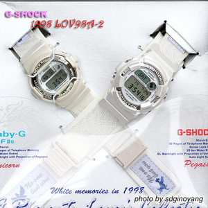 G-SHOCK 1998年限定情侣对表LOV98A-2(旋盖 幻彩珍珠白)全新结束