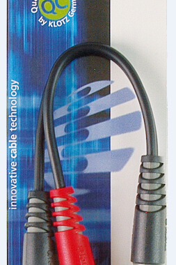 德国KLOTZ 一分二转接线 3.5母转2RCA公红白双声道莲花公3节