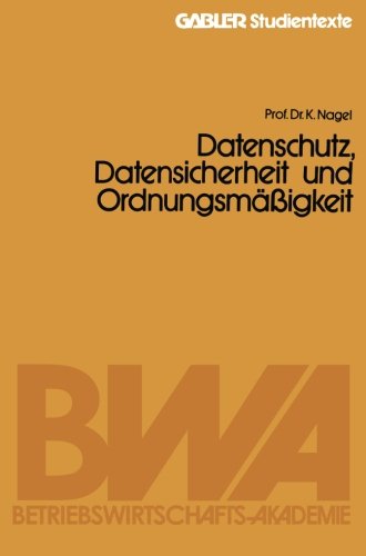 【预售】Datenschutz, Datensicherheit Und Ordnungsmassigkeit