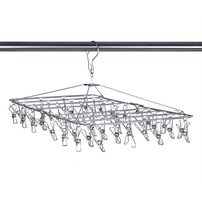 可折叠实心不锈钢内衣袜子架