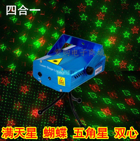 激光灯满天星多图案舞台灯光ktv包房镭射灯声控闪灯光束灯酒吧灯