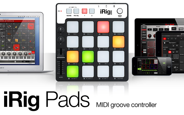 IK Multimedia iRig Pads MIDI律动控制器DJ打碟机移动音乐工作站 乐器/吉他/钢琴/配件 MIDI键盘控制器 原图主图