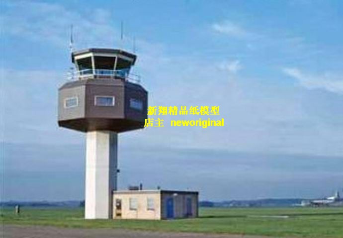 新翔精品纸模型机场指挥塔台建筑