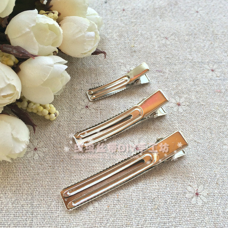 3.5/5/6双叉夹diy材料配件 宝宝儿童头饰丝带蝴蝶结鸭嘴夹发夹