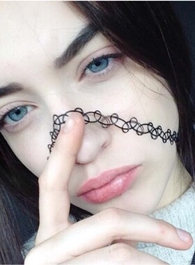 日本原宿风弹力鱼线项圈锁骨链