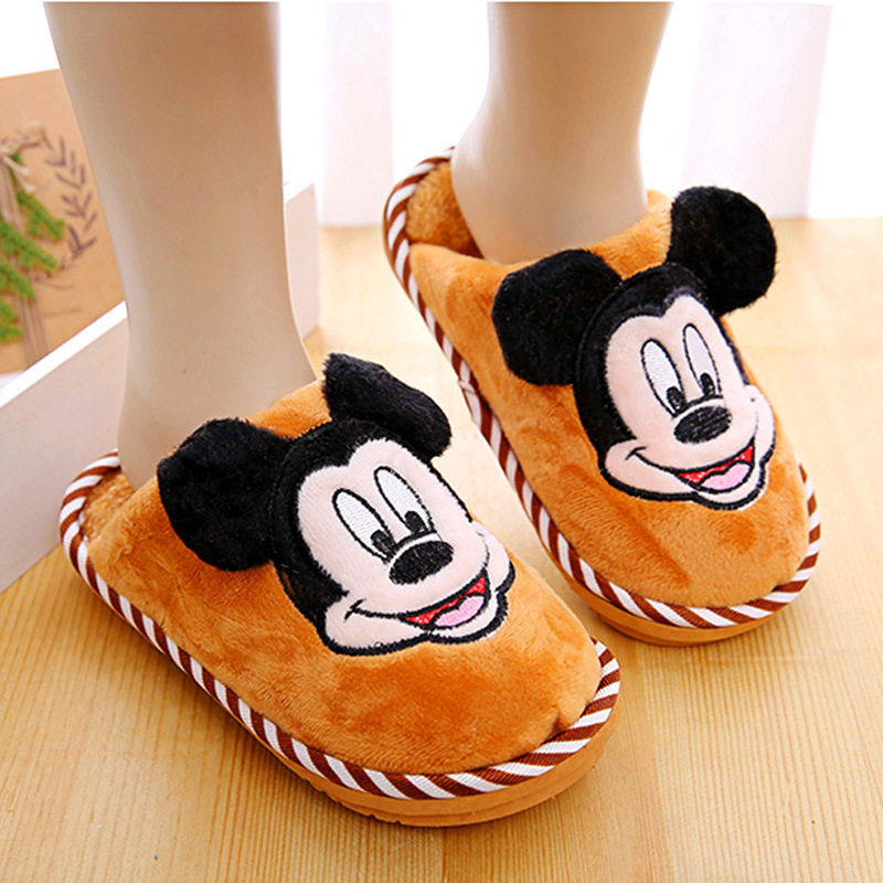 Pantoufles enfants en suède pour hiver - semelle coton - Ref 1017437 Image 3