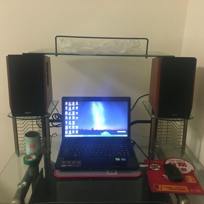 漫步者电脑木质蓝牙音箱