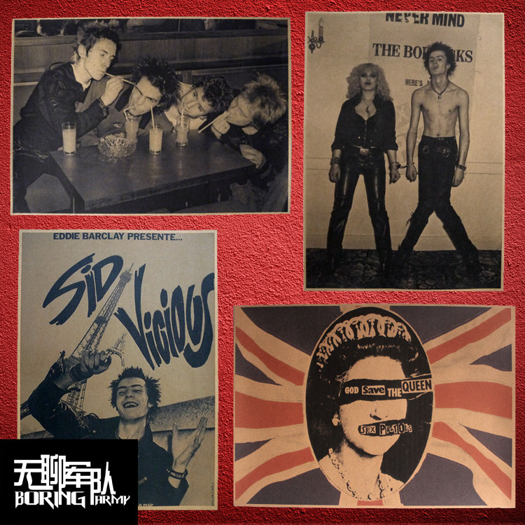 性手枪pistols摇滚风朋克相框墙