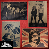 牛皮纸老海报装 摇滚朋克乐队 饰画照片相框墙 Pistols 性手枪Sex