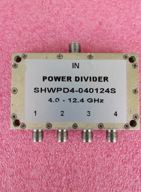 SHWPD4-040124S 4-12.4GHz 10W SMA RF 4路 一分四 功分器
