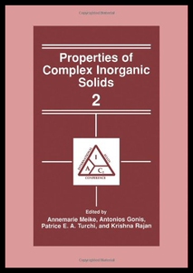 【预售】Properties of Complex Inorganic Solids 2