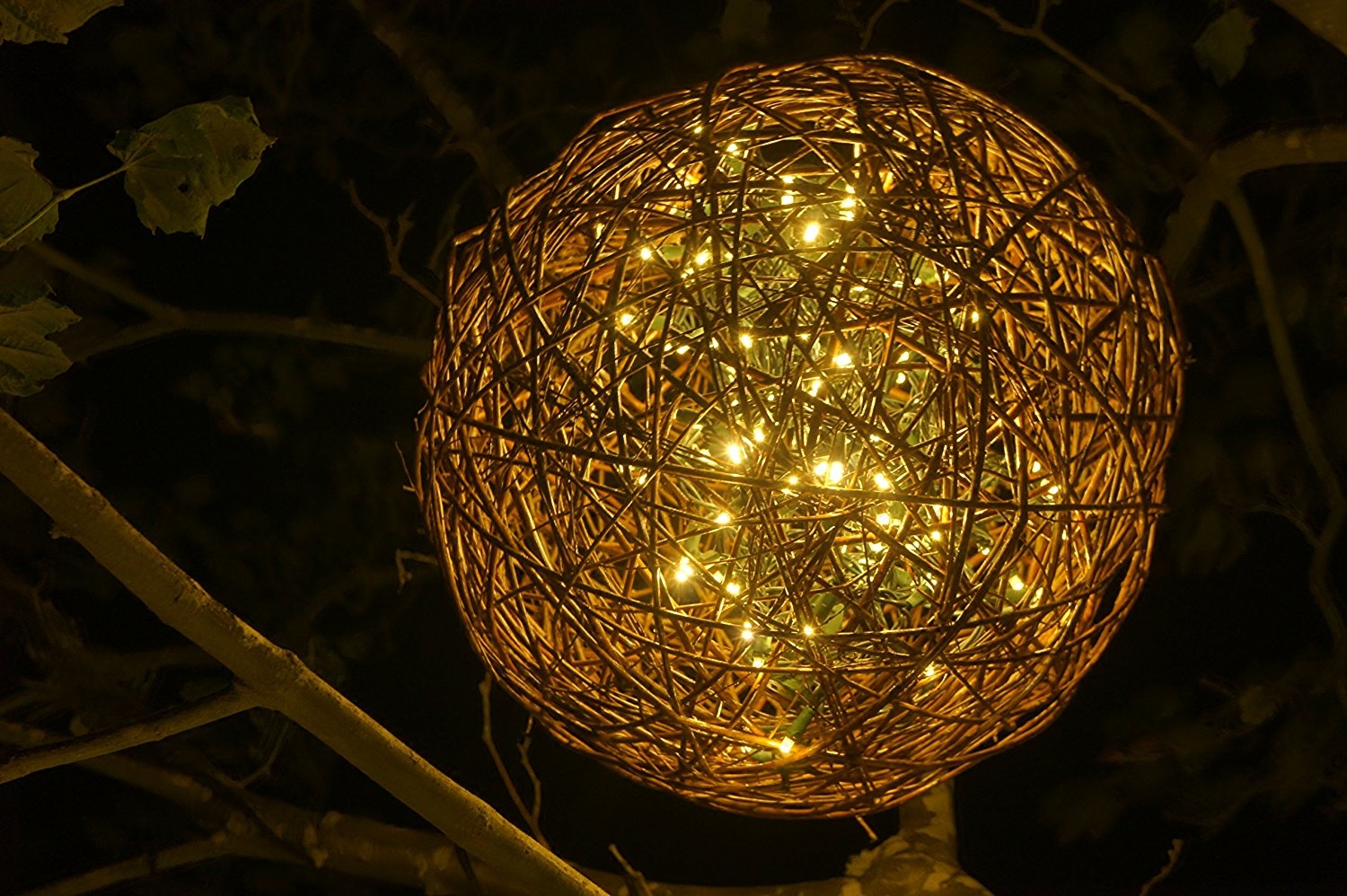 emlyn led藤球灯户外家居夜景装饰吊灯创意摄影道具超大藤球挂灯