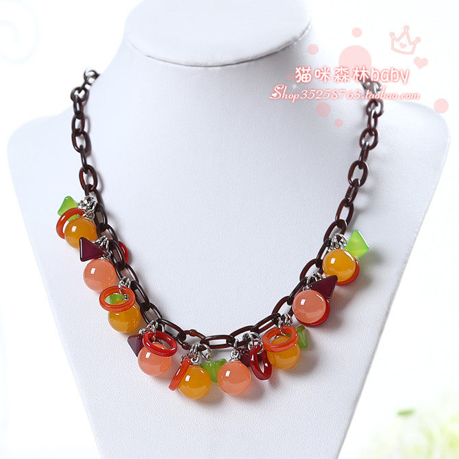 韩国进口首饰品Aznavour正品 球球三角指环 韩版项链女毛衣链短链