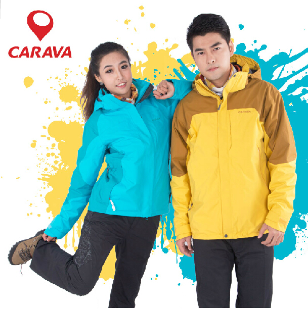 喀尔沃户外抓绒三合套冲锋衣