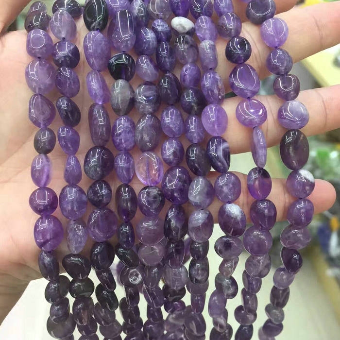散珠天然紫水晶随形碎石材料