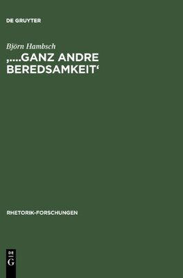 【预售】'....Ganz Andre Beredsamkeit'