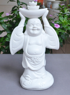 工艺品人物摆件白瓷家装弥勒佛像