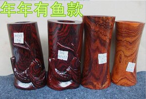 酸枝笔筒/白酸枝随型笔筒/整木红酸枝小笔筒/随形红木小笔筒