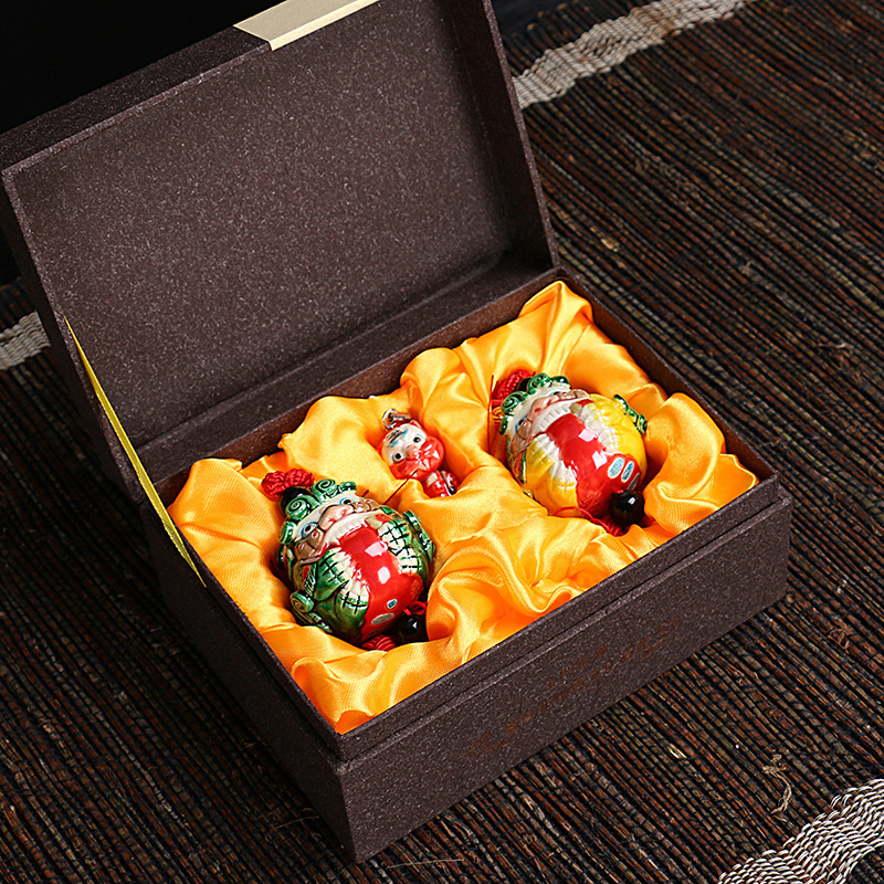 包邮礼盒装正品台湾招财交趾陶