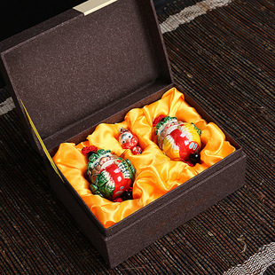 包邮礼盒装正品厦门交趾陶风狮爷套装招财平安2双面+1小