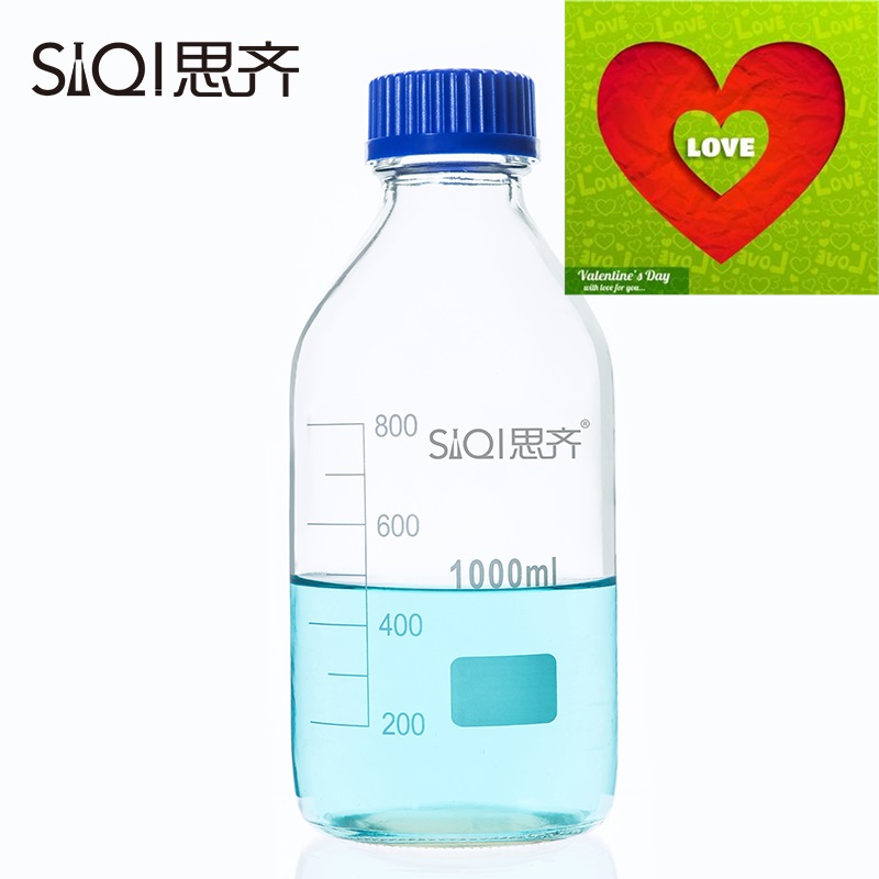 ¡¾¡¿Í¸Ã÷Ë¿¿ÚÆ¿ ÃÜ·âÆ¿ ²£Á§Æ¿ 1000ml ˼ÆëÀ¶¸ÇÊÔ¼ÁÆ¿ ÂÝÎÆ¿Ú´ø
