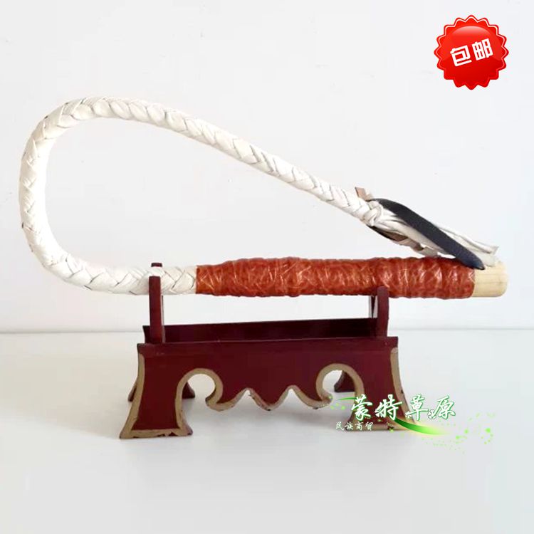 蒙古族工艺品 马鞭 鞭子手工编制白色马术专用马鞭子包邮可批 发