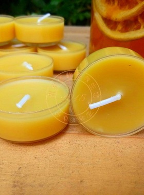 3.8x1.5cm Tealight Candles Handmade All Natural pure Beeswax