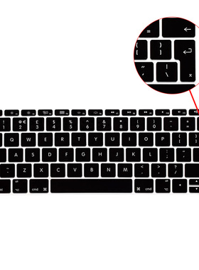 适用imac苹果12寸macbook笔记本硅胶键盘膜air11欧版pro13 15防尘