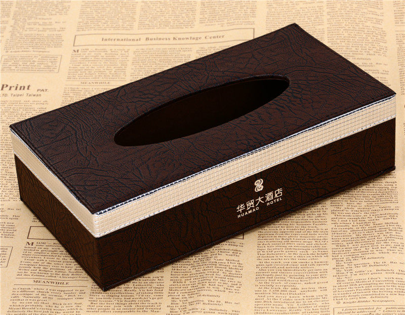 长方形餐巾纸盒/仿皮纸巾盒 高档皮革欧式创意餐巾纸抽盒酒店客房