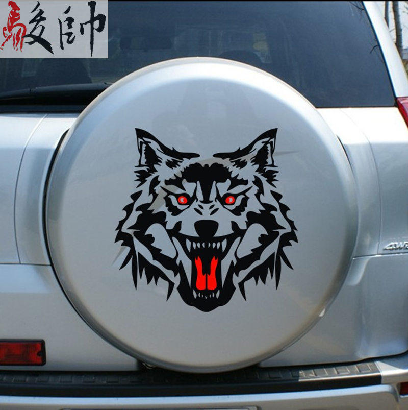 汽车贴划痕遮挡车身贴车头盖贴引擎机盖贴纸狼头装饰改装个性拉花