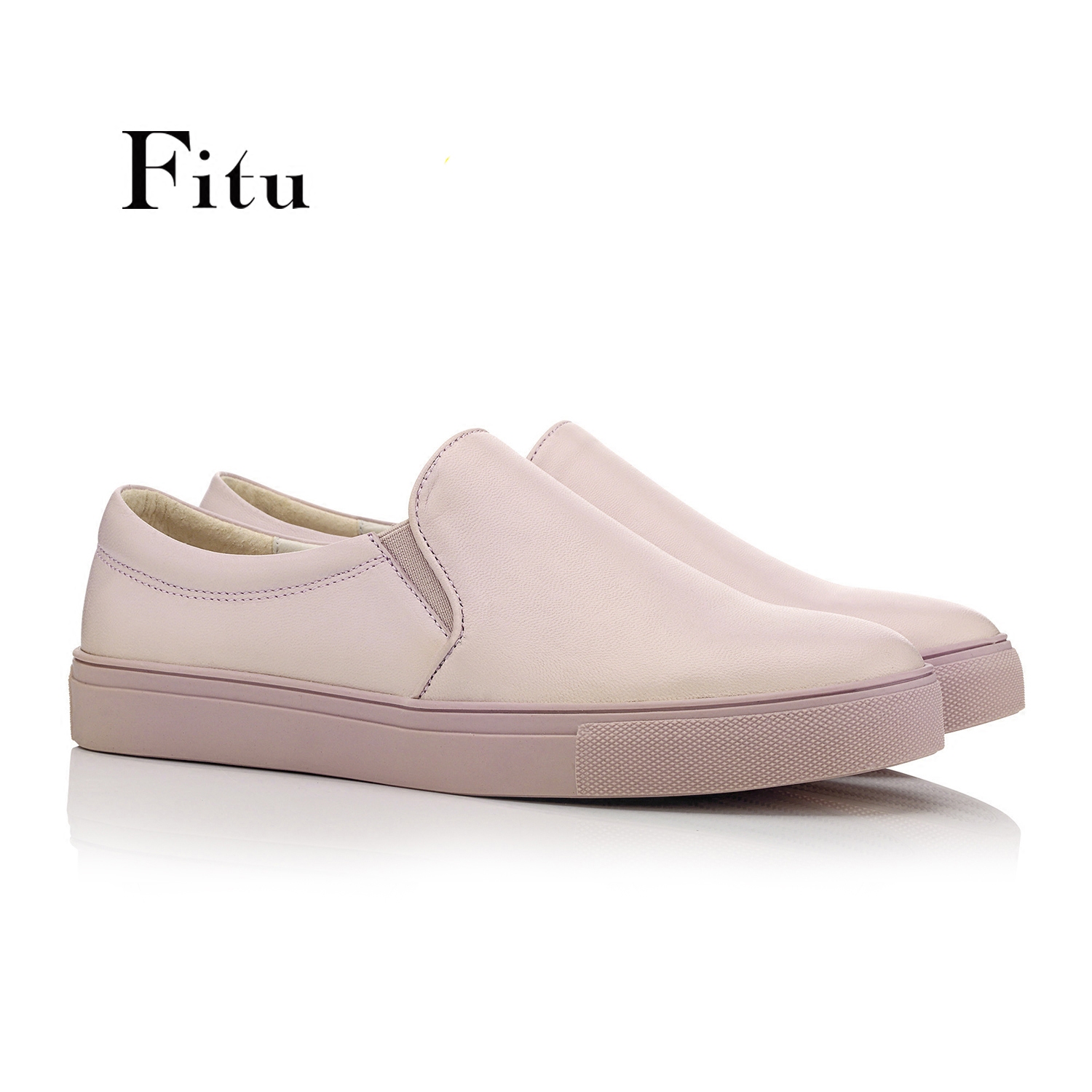 春季新款板鞋纯色羊皮