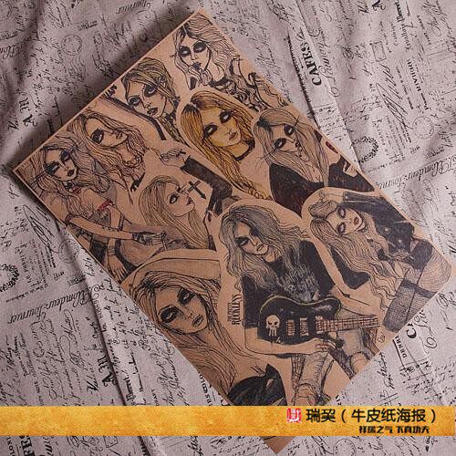 摩森手绘版海报牛皮纸