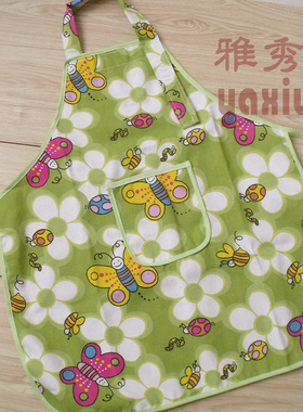 《皇冠特价》儿童围裙袖套三件套/画画衣/饭衣/小孩围裙E113