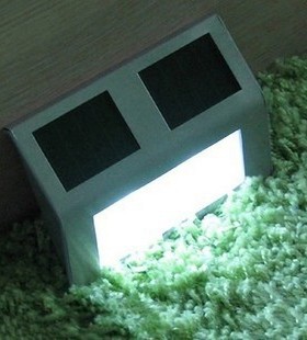 New 2LED stainless steel solar staircase light太阳能灯
