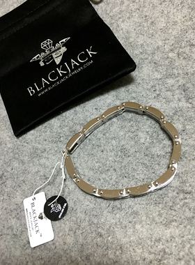 美国blackjack银色有男士手链