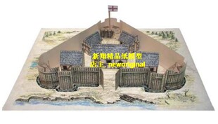 【新翔精品纸模型】古代中世纪军队营房兵营建筑场景模型