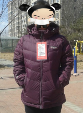 正品NORTHLAND诺诗兰女款带帽羽绒衣服650蓬白鸭绒保暖GD112507