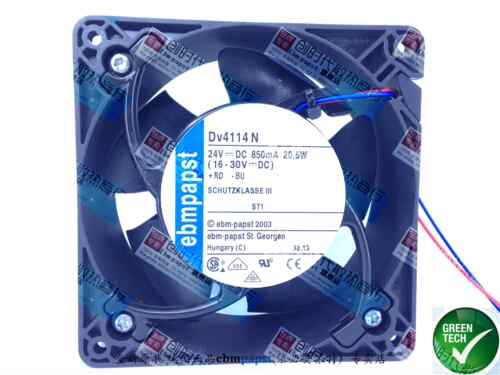 全新原装德国Ebm-papst风扇专售 DV4114N 24V 12CM 质保5年 含税