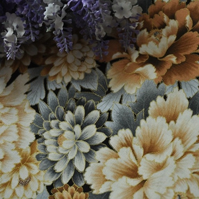 DIY拼布和风纯棉烫金和服娃衣日本进口棉布 散剪印染布料面料黄色