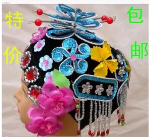 戏剧戏曲青衣花旦包头戏具小姐B头饰大包头媒婆头套古装头饰用品