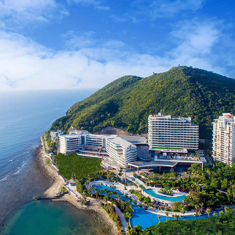 三亚大东海山海天jw万豪酒店1-4晚套餐送豪华游艇出海 网红旅拍