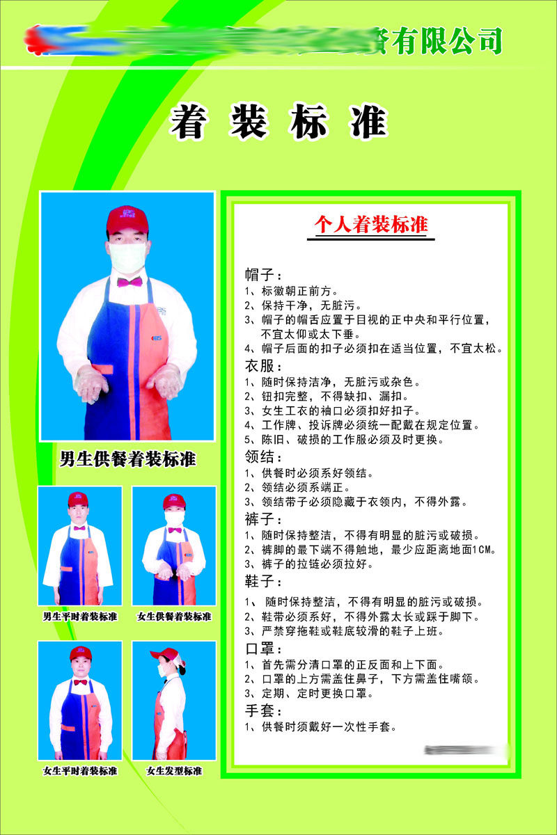 433海报印制展板54着装标准